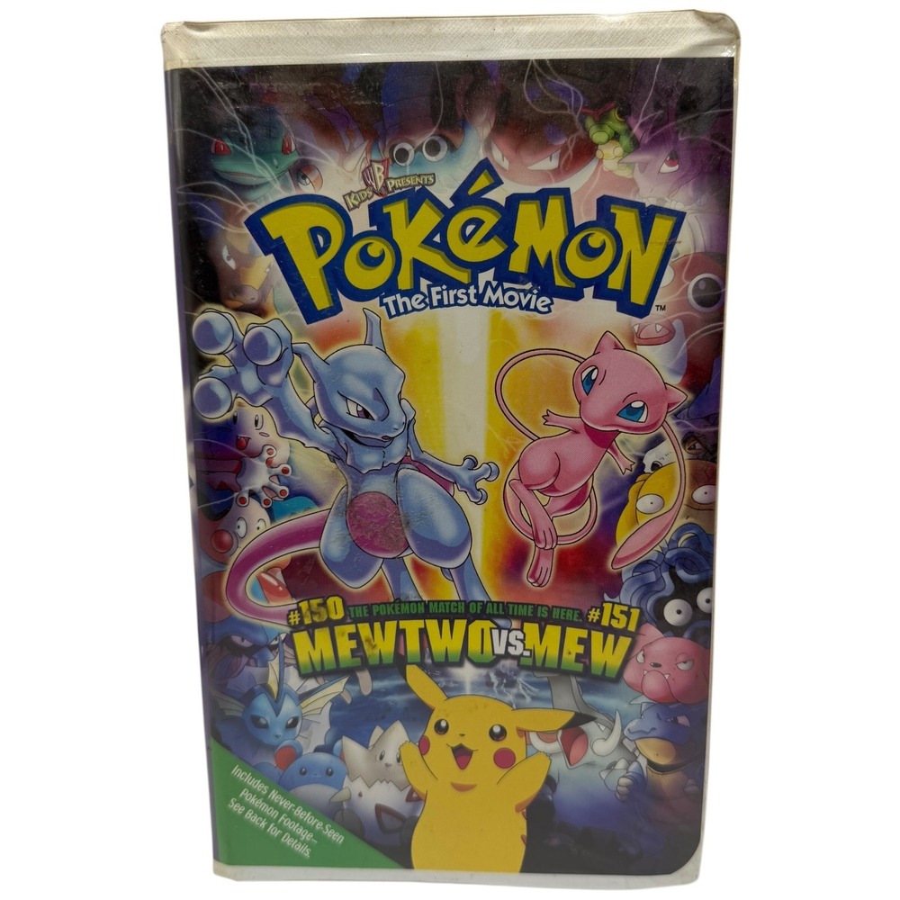 Pokemon The‎ First Movie Mewtwo vs Mew VHS Tape Kids Anime 1999
